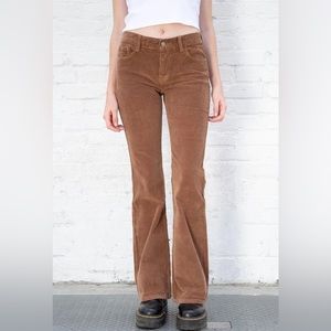 Brandy Melville John Galt Brielle Brown Corduroy Pants